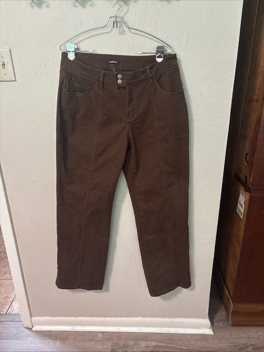 Flaming gals, extra large Classic Brown Cargo Jeans - zBrown Denim